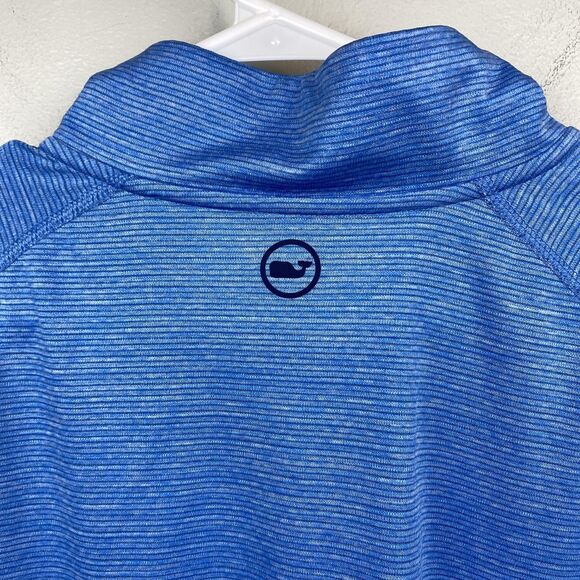 Vineyard Vines Pullover Mens Large Blue Performance 1/4 Zip Sweater Lightweight - Picture 5 of 11